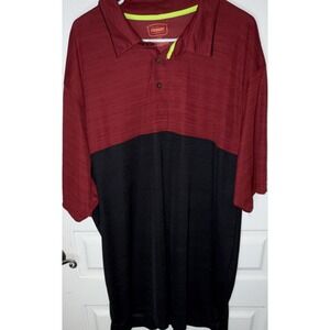 Foundry Red Black 3XLT Big & Tall Men's Colorblock Polo Shirt Short Sleeve